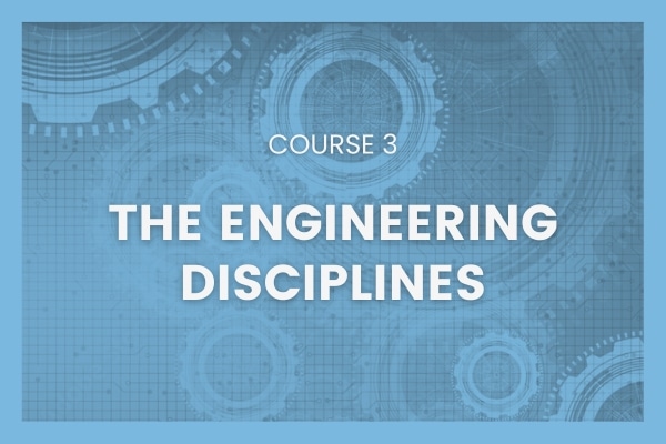 the engineering disciplines course cover image blue